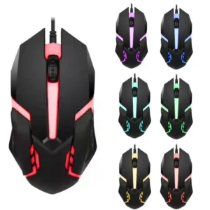 Wired Gaming Mouse LED Laptops PC Computers Optical Mice Computer Mouse- Mate BLACK